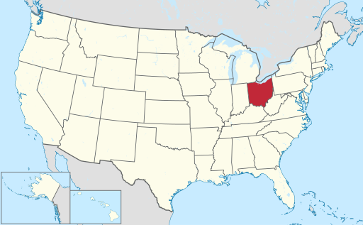 Karte Ohio USA